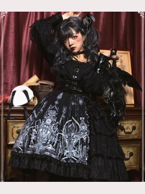 The Eye Of Red Heart Gothic Lolita Dress JSK/SK by YingLuoFu (SF60)